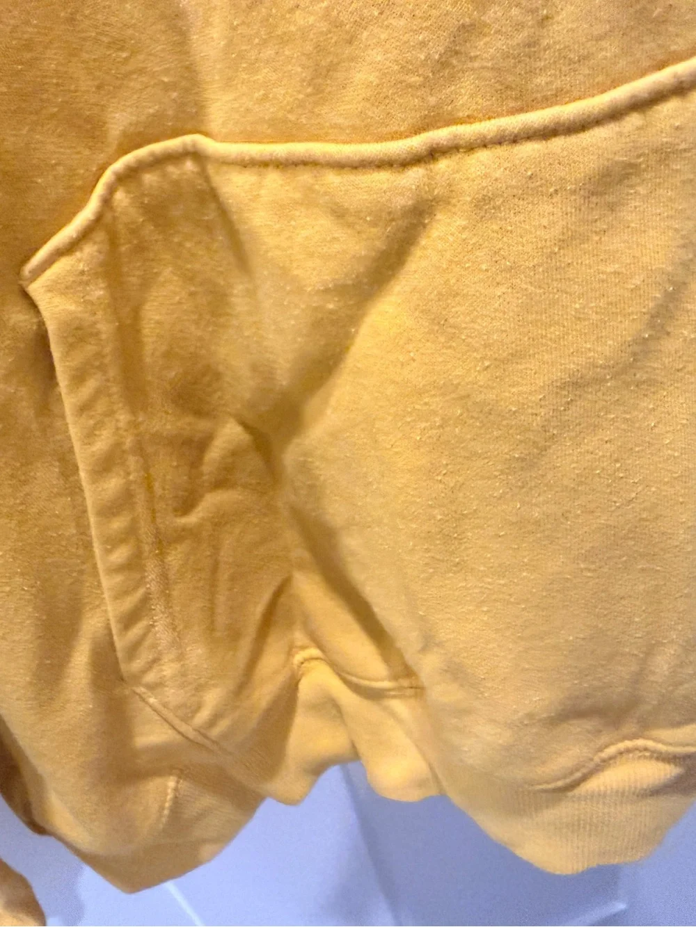 The North Face Men’s Large Mustard Yellow Pullover Fleece Hoodie Logo